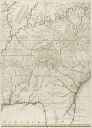 Mappa dei domini britannici e francesi in America, 1756